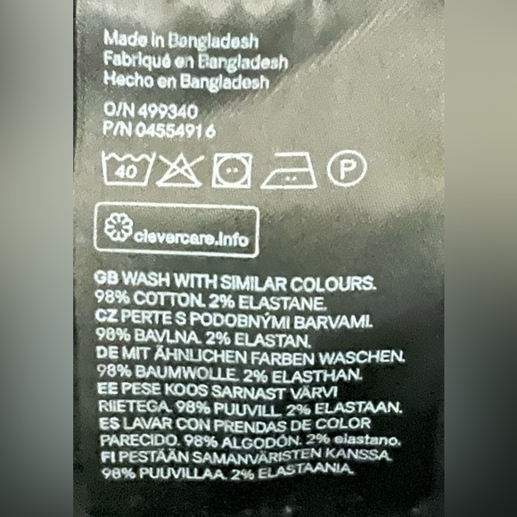 H&M Black Cotton Shorts Size 10 - Picture 4 of 6